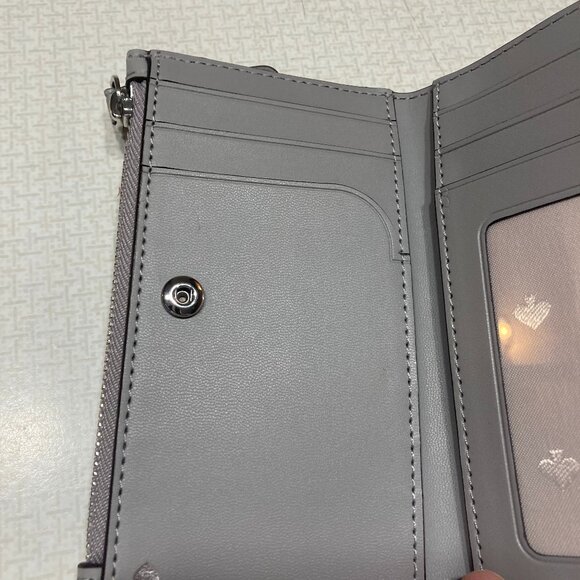Like New Kate Spade New York Grey Leather Wallet/Card holder - Picture 10 of 11